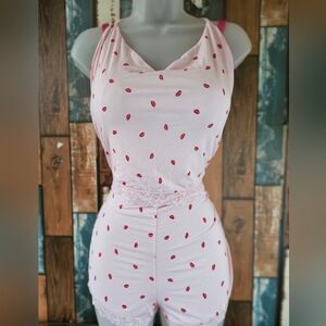 PINK Victoria’s Secret 2-Piece Pajama Sleep Set XXL | NWT | Lips Prin.